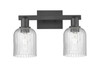 INNOVATIONS 716-2W-BK-G559-5SDY Bridal Veil 2-Light Bath Vanity Light Matte Black