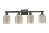 INNOVATIONS 716-4W-BK-G559-5ME Bridal Veil 4-Light Bath Vanity Light Matte Black