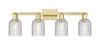 INNOVATIONS 716-4W-SG-G559-5CL Bridal Veil 4-Light Bath Vanity Light Satin Gold
