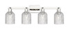 INNOVATIONS 716-4W-PN-G559-5CL Bridal Veil 4-Light Bath Vanity Light Polished Nickel