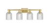 INNOVATIONS 716-4W-BB-G559-5CL Bridal Veil 4-Light Bath Vanity Light Brushed Brass