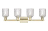 INNOVATIONS 716-4W-AB-G559-5CL Bridal Veil 4-Light Bath Vanity Light Antique Brass
