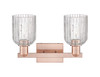 INNOVATIONS 716-2W-AC-G559-5CL Bridal Veil 2-Light Bath Vanity Light Antique Copper
