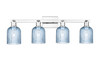 INNOVATIONS 716-4W-PC-G559-5BL Bridal Veil 4-Light Bath Vanity Light Polished Chrome