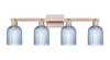 INNOVATIONS 716-4W-AC-G559-5BL Bridal Veil 4-Light Bath Vanity Light Antique Copper