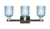 INNOVATIONS 716-3W-BAB-G559-5BL Bridal Veil 3-Light Bath Vanity Light Black Antique Brass