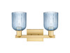 INNOVATIONS 716-2W-SG-G559-5BL Bridal Veil 2-Light Bath Vanity Light Satin Gold