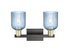 INNOVATIONS 716-2W-BAB-G559-5BL Bridal Veil 2-Light Bath Vanity Light Black Antique Brass