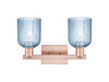 INNOVATIONS 716-2W-AC-G559-5BL Bridal Veil 2-Light Bath Vanity Light Antique Copper