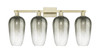 INNOVATIONS 716-4W-AB-G484-7SL Brookhaven Flute 4-Light Bath Vanity Light Antique Brass