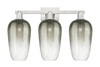 INNOVATIONS 716-3W-SN-G484-7SL Brookhaven Flute 3-Light Bath Vanity Light Brushed Satin Nickel
