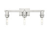 INNOVATIONS 716-3W-SN-G484-7SL Brookhaven Flute 3-Light Bath Vanity Light Brushed Satin Nickel