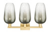 INNOVATIONS 716-3W-SG-G484-7SL Brookhaven Flute 3-Light Bath Vanity Light Satin Gold