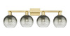 INNOVATIONS 716-4W-SG-G483-8SL Brookhaven Globe 4-Light Bath Vanity Light Satin Gold