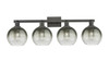 INNOVATIONS 716-4W-BK-G483-8SL Brookhaven Globe 4-Light Bath Vanity Light Matte Black