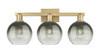 INNOVATIONS 716-3W-BB-G483-8SL Brookhaven Globe 3-Light Bath Vanity Light Brushed Brass