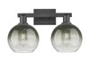 INNOVATIONS 716-2W-BK-G483-8SL Brookhaven Globe 2-Light Bath Vanity Light Matte Black