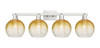 INNOVATIONS 716-4W-SN-G483-8AM Brookhaven Globe 4-Light Bath Vanity Light Brushed Satin Nickel