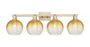 INNOVATIONS 716-4W-CB-G483-8AM Brookhaven Globe 4-Light Bath Vanity Light Champagne Bronze