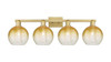 INNOVATIONS 716-4W-BB-G483-8AM Brookhaven Globe 4-Light Bath Vanity Light Brushed Brass