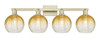 INNOVATIONS 716-4W-AB-G483-8AM Brookhaven Globe 4-Light Bath Vanity Light Antique Brass