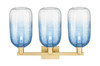 INNOVATIONS 716-3W-SG-G482-7SB Brookhaven Cloche 3-Light Bath Vanity Light Satin Gold
