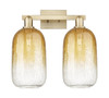 INNOVATIONS 716-2W-CB-G482-7AM Brookhaven Cloche 2-Light Bath Vanity Light Champagne Bronze