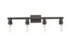 INNOVATIONS 716-4W-BK-G480-6SL Brookhaven Almond 4-Light Bath Vanity Light Matte Black