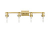 INNOVATIONS 716-4W-BB-G480-6SL Brookhaven Almond 4-Light Bath Vanity Light Brushed Brass