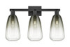INNOVATIONS 716-3W-BK-G480-6SL Brookhaven Almond 3-Light Bath Vanity Light Matte Black