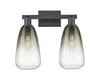 INNOVATIONS 716-2W-BK-G480-6SL Brookhaven Almond 2-Light Bath Vanity Light Matte Black