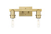 INNOVATIONS 716-2W-BB-G480-6SL Brookhaven Almond 2-Light Bath Vanity Light Brushed Brass