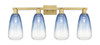 INNOVATIONS 716-4W-BB-G480-6SB Brookhaven Almond 4-Light Bath Vanity Light Brushed Brass