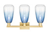 INNOVATIONS 716-3W-SG-G480-6SB Brookhaven Almond 3-Light Bath Vanity Light Satin Gold