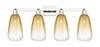 INNOVATIONS 716-4W-PN-G480-6AM Brookhaven Almond 4-Light Bath Vanity Light Polished Nickel