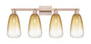 INNOVATIONS 716-4W-AC-G480-6AM Brookhaven Almond 4-Light Bath Vanity Light Antique Copper