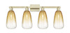 INNOVATIONS 716-4W-AB-G480-6AM Brookhaven Almond 4-Light Bath Vanity Light Antique Brass