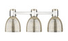 INNOVATIONS 464-3W-PN-G464D-7ME Lawton Bell 3-Light Bath Vanity Light Polished Nickel