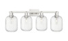 INNOVATIONS 716-4W-SN-G460-7CL Preston 4-Light Bath Vanity Light Brushed Satin Nickel