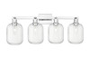 INNOVATIONS 716-4W-PC-G460-7CL Preston 4-Light Bath Vanity Light Polished Chrome