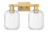 INNOVATIONS 716-2W-BB-G460-7CL Preston 2-Light Bath Vanity Light Brushed Brass