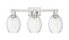 INNOVATIONS 716-3W-SN-G459-6CL Preston 3-Light Bath Vanity Light Brushed Satin Nickel