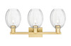 INNOVATIONS 716-3W-SG-G459-6CL Preston 3-Light Bath Vanity Light Satin Gold