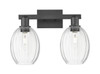 INNOVATIONS 716-2W-BK-G459-6CL Preston 2-Light Bath Vanity Light Matte Black
