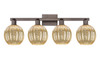 INNOVATIONS 716-4W-OB-G458-7ME Preston 4-Light Bath Vanity Light Oil Rubbed Bronze