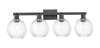 INNOVATIONS 716-4W-BK-G458-7CL Preston 4-Light Bath Vanity Light Matte Black