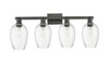 INNOVATIONS 716-4W-BK-G457-6CL Preston 4-Light Bath Vanity Light Matte Black