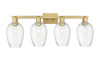 INNOVATIONS 716-4W-BB-G457-6CL Preston 4-Light Bath Vanity Light Brushed Brass