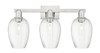 INNOVATIONS 716-3W-SN-G457-6CL Preston 3-Light Bath Vanity Light Brushed Satin Nickel