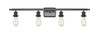 INNOVATIONS 916-4W-BK-G208-6 Beacon 4-Light Bath Vanity Light Matte Black